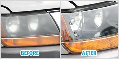headlightbeforeandafter1 Badly oxidised headlights